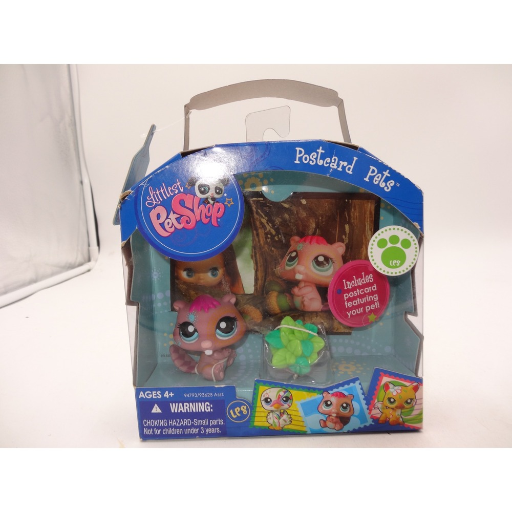 Littlest Pet Shop LPS Postcard Pets Beaver #1580 Hasbro 2009 NEW